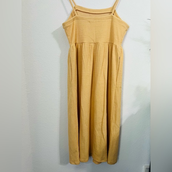 Madewell Cami Button-Front Textured Pickets Midi Dress Size Medium - Picture 5 of 12